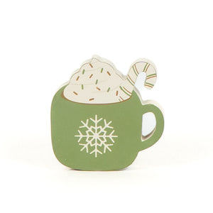 4x4 Chunky Wood Mug Decor - Feeling Frosty Collection