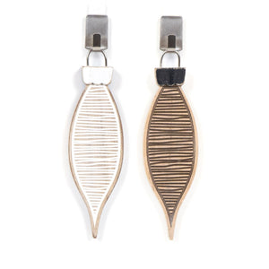 Striped Egg Wood Ornament - Mid Century Collection
