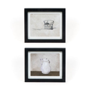 10x8 Reversible Wood Sign - Teapot & Basket Design
