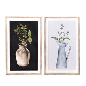 Reversible Wood Frame Sign - Flower