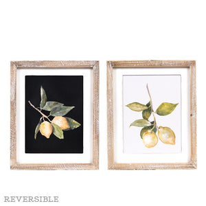 11x13 Reversible Lemon Wood Frame Sign