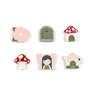 Fairy Garden Wooden Shapes Set of 6