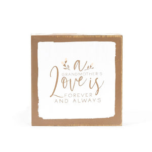Reversible Grandma Wood Block Sign - Multicolor Mothers Day Decor