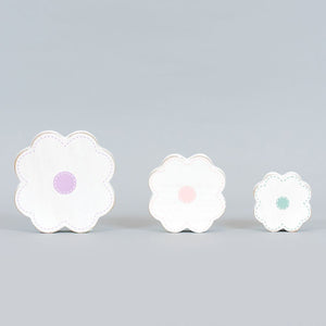 Cottontail Flower Wood Cutouts - Set of 3