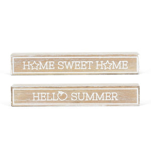 6x1x1 Reversible Wood Brick - Summer/Home