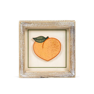 5" x 5" Reversible Star & Peach Wood Wall Art (STAR/PEACH) - Multicolor