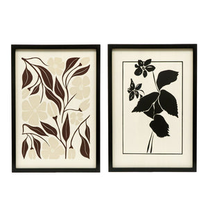 17" x 24" Reversible Wood Framed Wall Art - Flowers - Multicolor