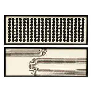 47x17 Reversible Wood Wall Sign - Arch & Dots