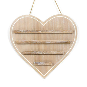 Heart Wood Letterboard - Natural & White