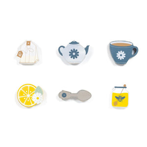 Teatime Wood Shapes Set of 6 - Multicolor