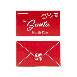 Chunky Wood Letter - Candy Cane Lane Christmas Decor