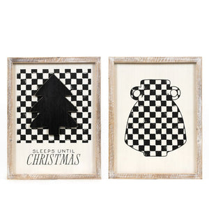 Reversible Wood Frame Sign - Tree/Vase Multicolor Decor