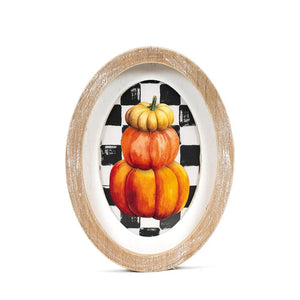 Multicolor Pumpkin Wood Frame Sign