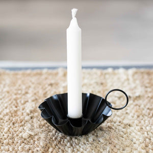 Black Iron Sampat Candle Holder | 6x3x5