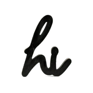 HI Wood Cutout - Black Rustic Home Accent