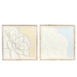 24x24 Reversible Wood Sign - Succulent Multicolor