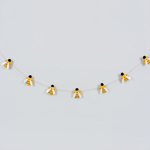 5 Bee Felt Garland - Multicolor Summer Decor