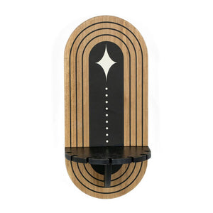Wood Sconce Shelf - Natural & Black