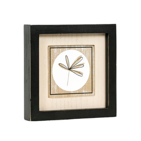 8" x 8" Reversible Stem & Circle Wood Wall Art - Multicolor