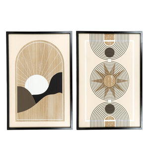 24x36 Reversible Wood Frame Sign - Sun & Neutral Design