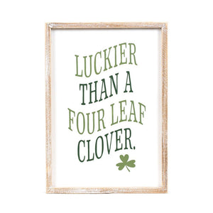 Lucky In Love Vol. 3 Clover Wood Frame Sign