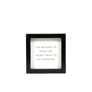Dwella Decor Scripty Time Motivational Wood Sign