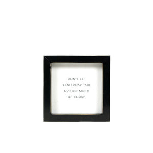 TODAY Scripty Wood Sign - White & Black Inspirational Decor