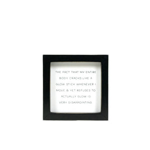 Body Cracks Wood Sign | Witty Home Decor