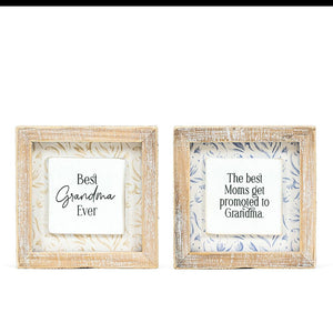 5x5 Reversible Wood Sign - Moms & Grandmas