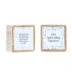 Reversible Dad Wood Sign - Superhero & Life Quotes