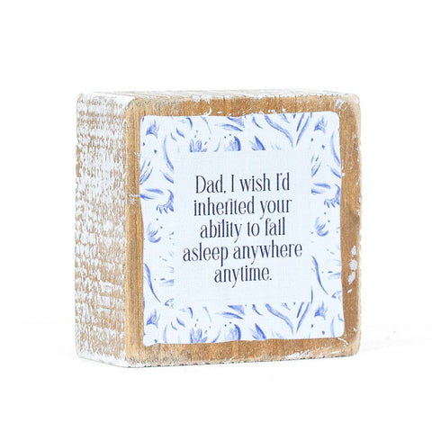 3" x 3" Reversible Dad Wood Frame Block Sign - Multicolor
