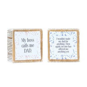 3x3 Reversible Wood Frame Sign - Mothers Day Gift