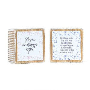 3x3 Reversible Wood Frame Sign - Mothers Day Collection
