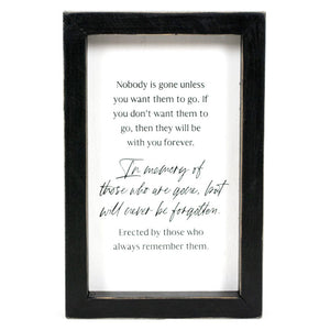 Memory Wooden Frame Sign - Remember When Collection