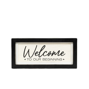 13" Reversible Wood Sign - Welcome/Lived