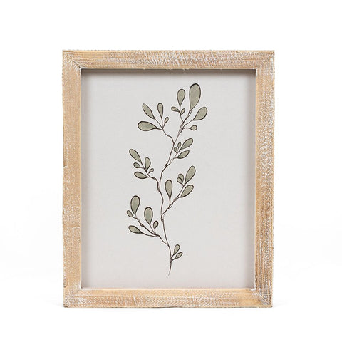 9" x 11" Reversible Botanical Wood Wall Art - Multicolor