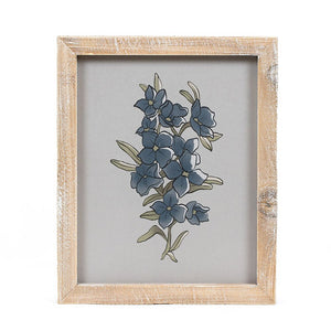 9" x 11" Reversible Botanical Wood Wall Art - Multicolor