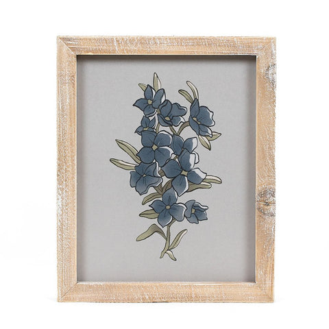 9" x 11" Reversible Botanical Wood Wall Art - Multicolor