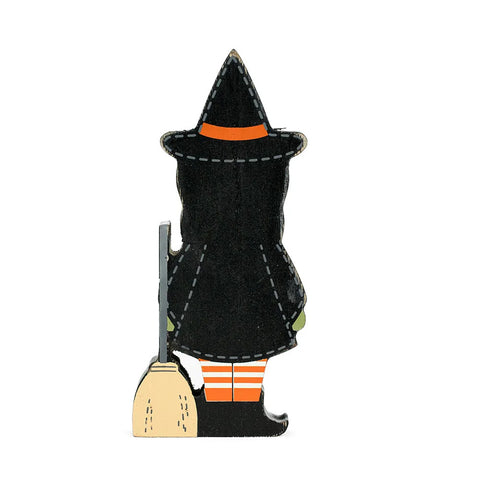 3" x 7" Chunky Wood Witch Shape (WITCH) - Multicolor