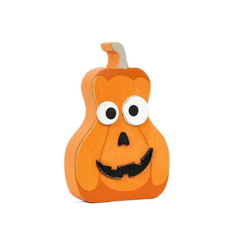 4" x 6" Chunky Wood Pumpkin Shape (PUMPKIN) - Multicolor