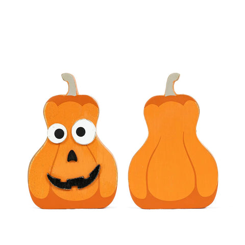 4" x 6" Chunky Wood Pumpkin Shape (PUMPKIN) - Multicolor