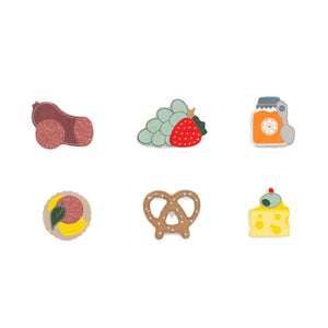 2" x 3" Charcuterie Letterboard Wood Shapes Set (Set of 6) - Multicolor