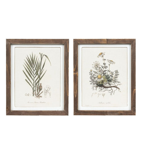 11" x 13" Reversible Botanical Bouquet Wood Wall Art - Multicolor