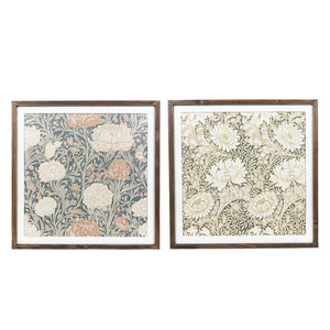 24" x 24" Reversible Large Floral Wood Wall Art - Multicolor