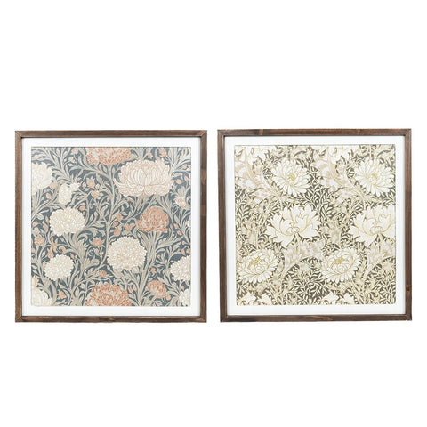 24" x 24" Reversible Large Floral Wood Wall Art - Multicolor