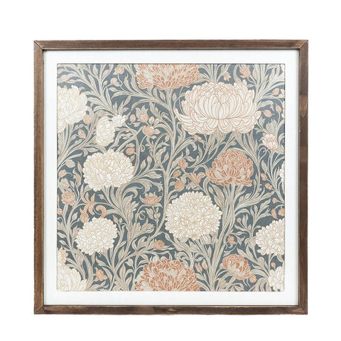 24" x 24" Reversible Large Floral Wood Wall Art - Multicolor