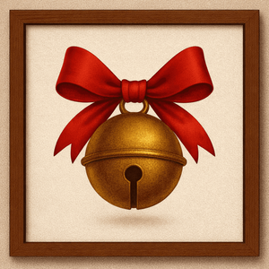 10" x 10" Jingle Bell Wall Art - Multicolor