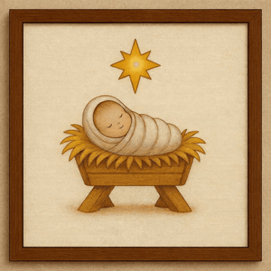 10" x 10" Nativity Wall Art - Multicolor
