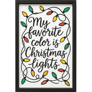 18" x 12" Christmas Lights Wall Art - Multicolor