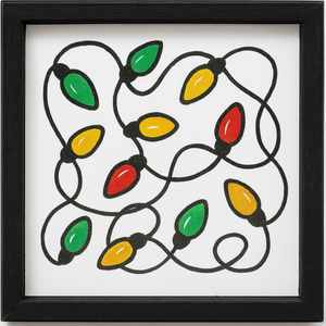 12" x 12" Light Tangle Wall Art - Multicolor